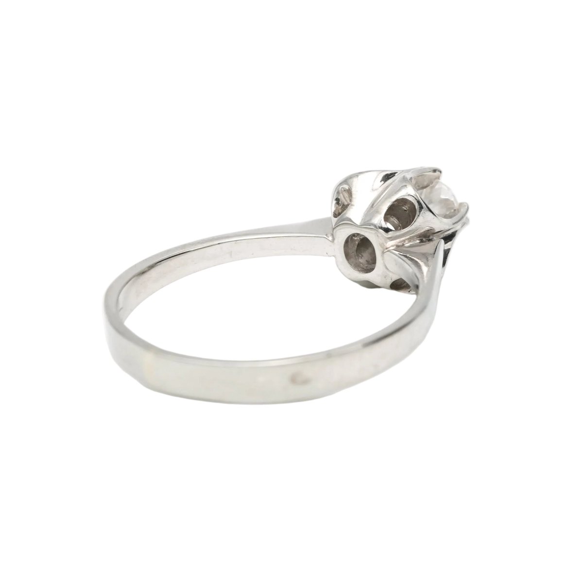 Bague Solitaire en or blanc et diamant - Castafiore
