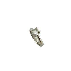 Bague Solitaire en or blanc et diamant - Castafiore