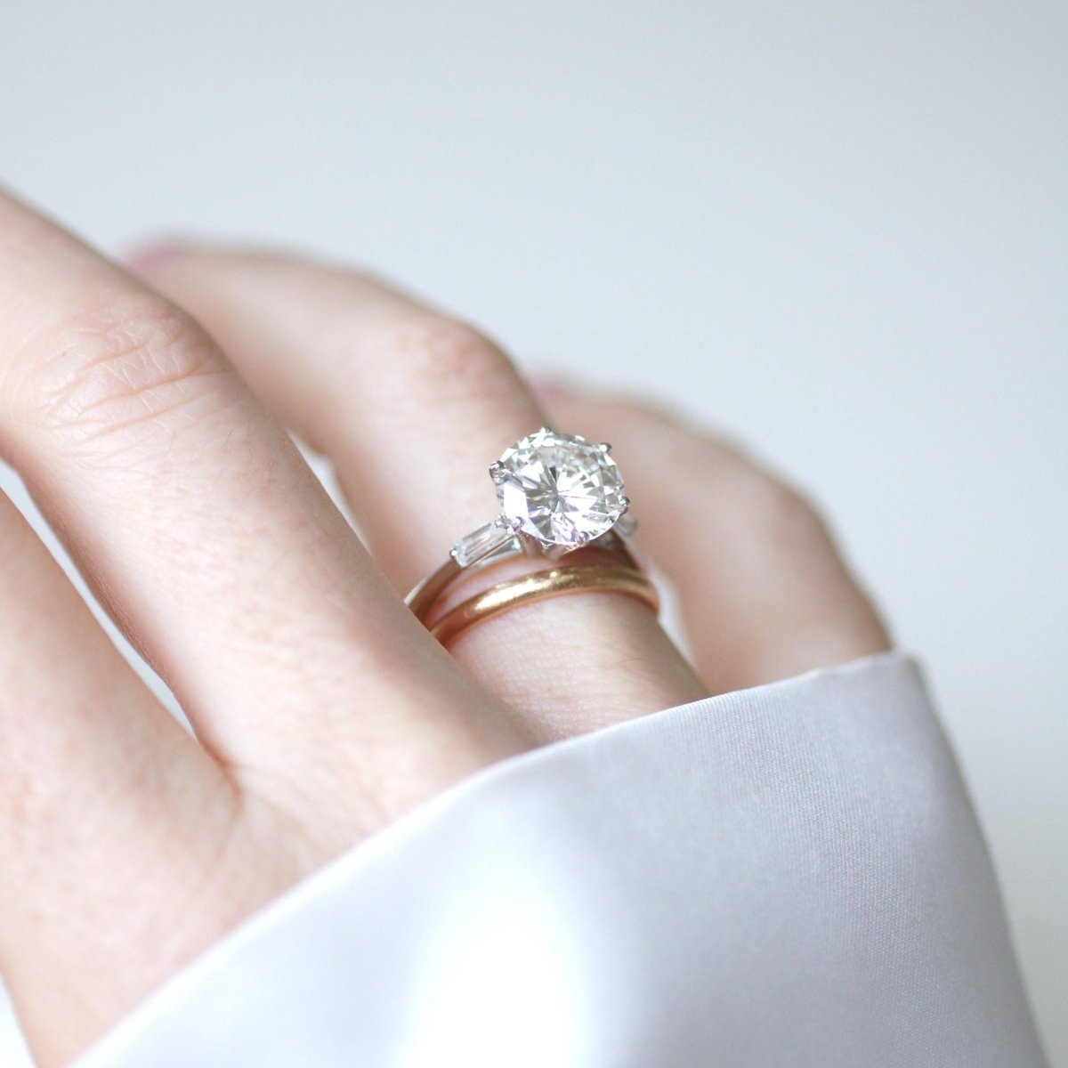 Bague Solitaire en or blanc et diamant - Castafiore