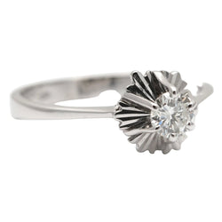 Bague Solitaire en or blanc et diamant - Castafiore