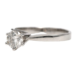 Bague Solitaire en or blanc et diamant - Castafiore