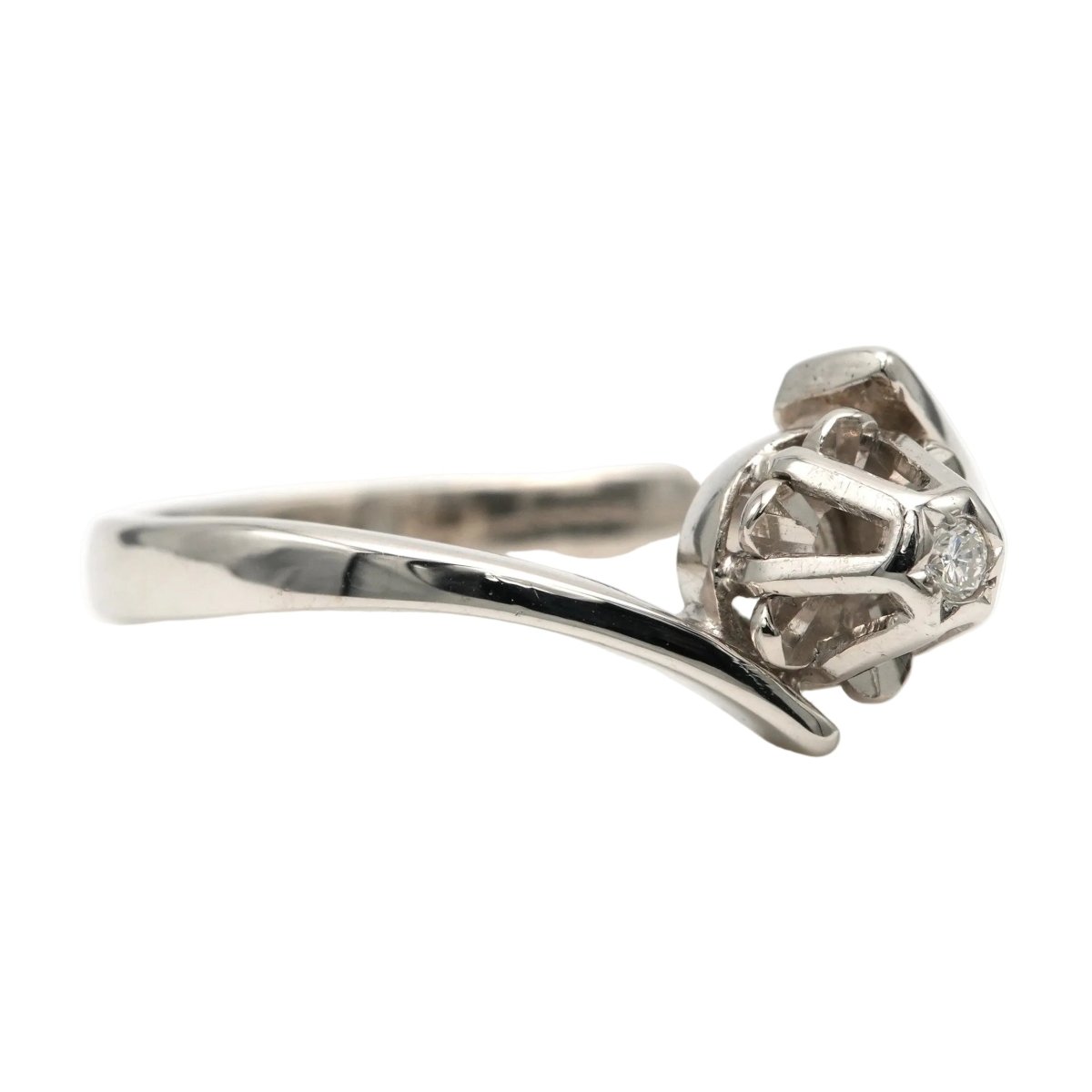 Bague Solitaire en or blanc et diamant - Castafiore