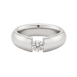 Bague Solitaire en or blanc et diamant - Castafiore