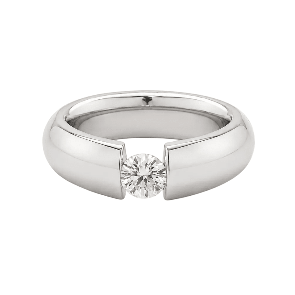 Bague Solitaire en or blanc et diamant - Castafiore