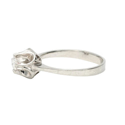 Bague Solitaire en or blanc et diamant - Castafiore