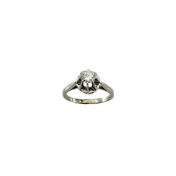 Bague Solitaire en or blanc et diamant - Castafiore