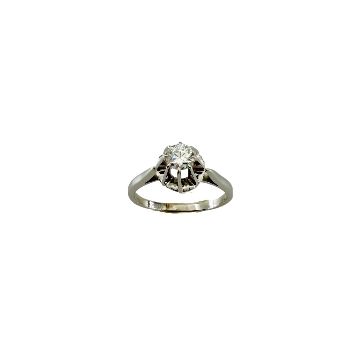 Bague Solitaire en or blanc et diamant - Castafiore