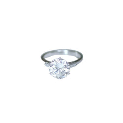 Bague Solitaire en or blanc et diamant - Castafiore