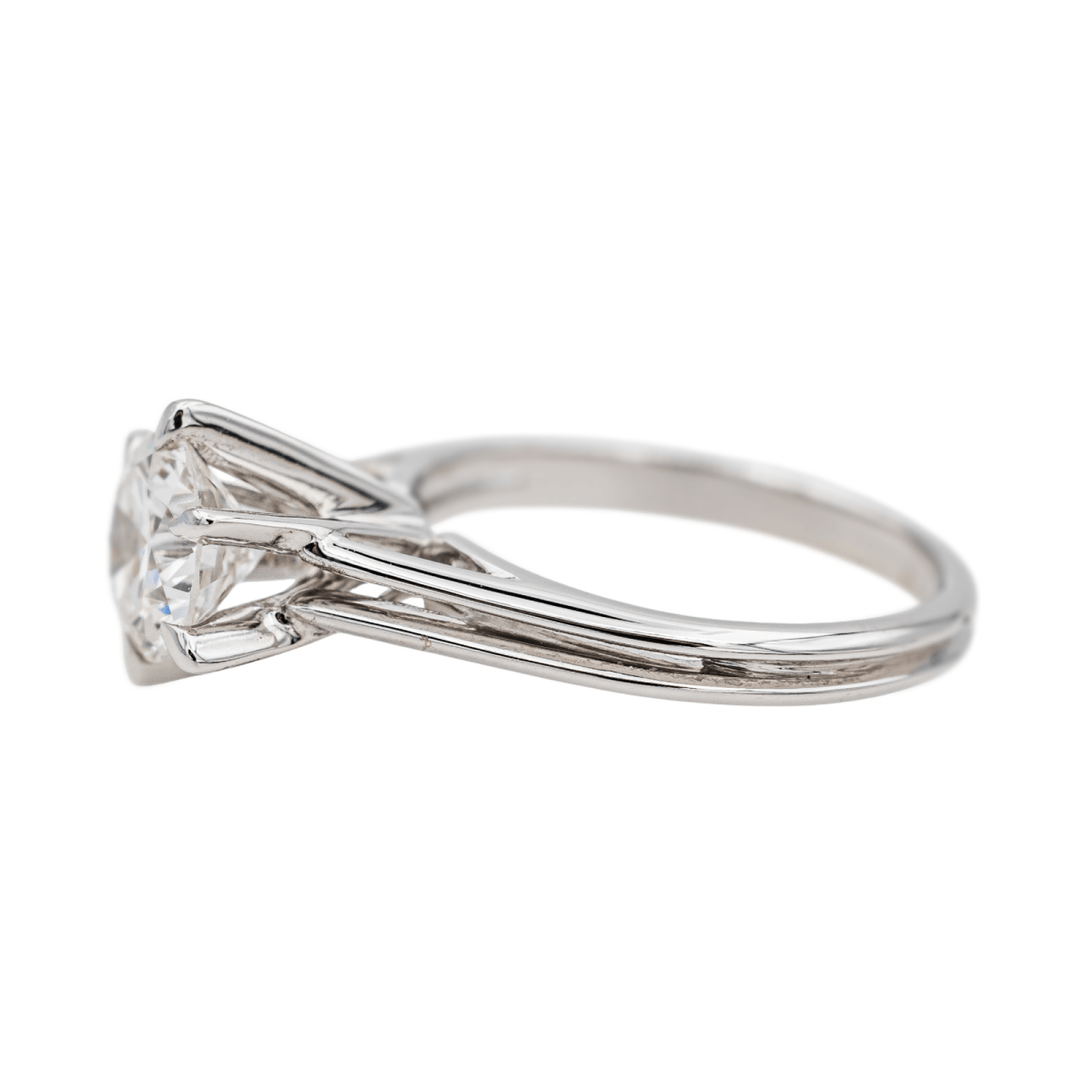 Bague Solitaire en or blanc et diamant - Castafiore