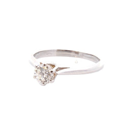 Bague Solitaire en or blanc et diamant - Castafiore