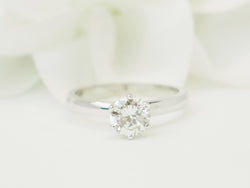 Bague Solitaire en or blanc et diamant - Castafiore