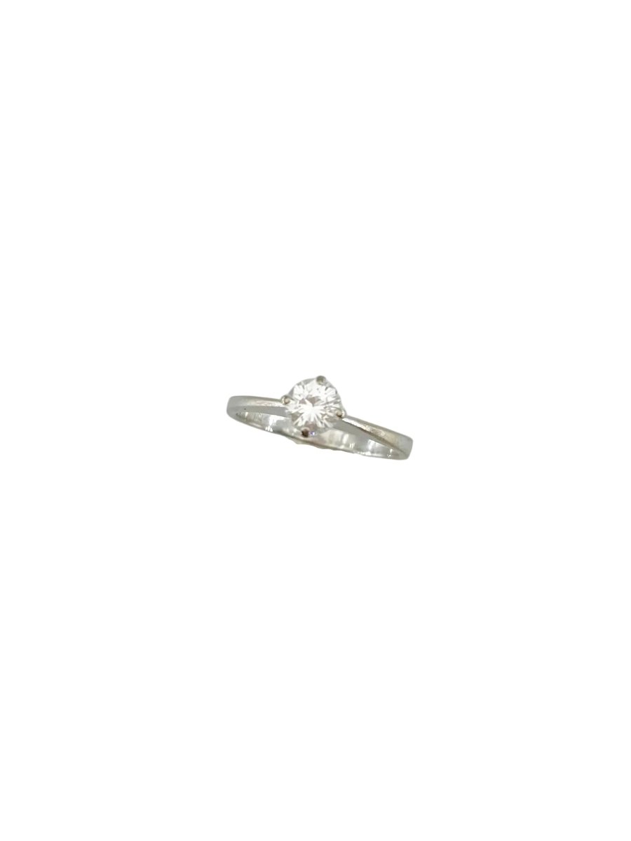 Bague Solitaire en or blanc et diamant - Castafiore