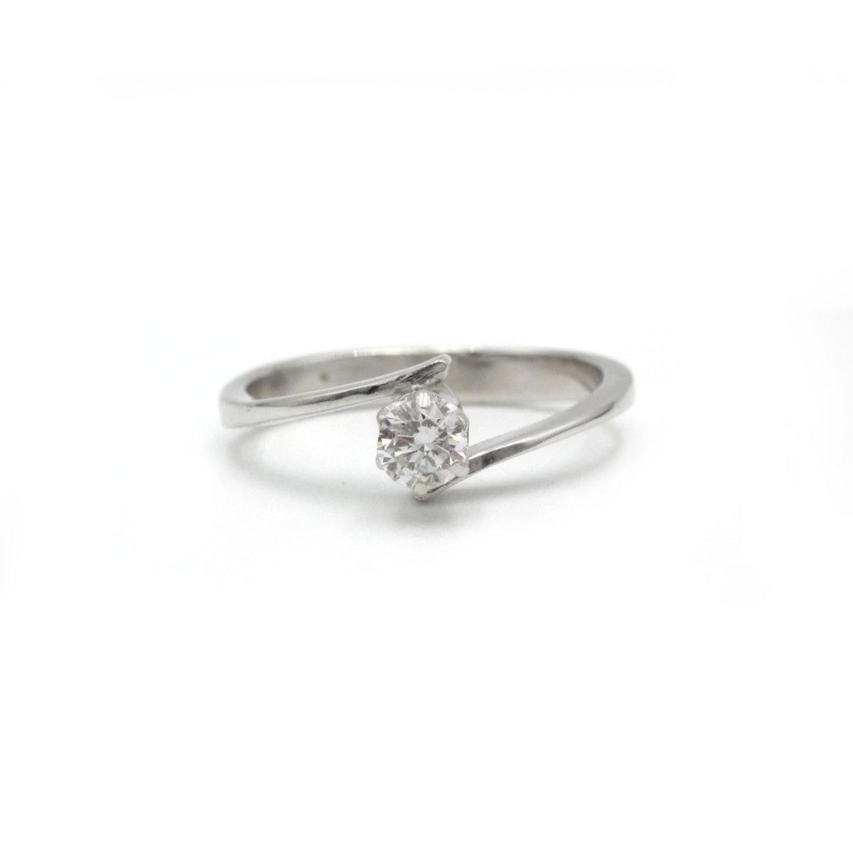 Bague Solitaire en or blanc et diamant - Castafiore