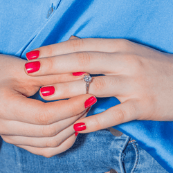 Bague Solitaire en or blanc et diamant - Castafiore