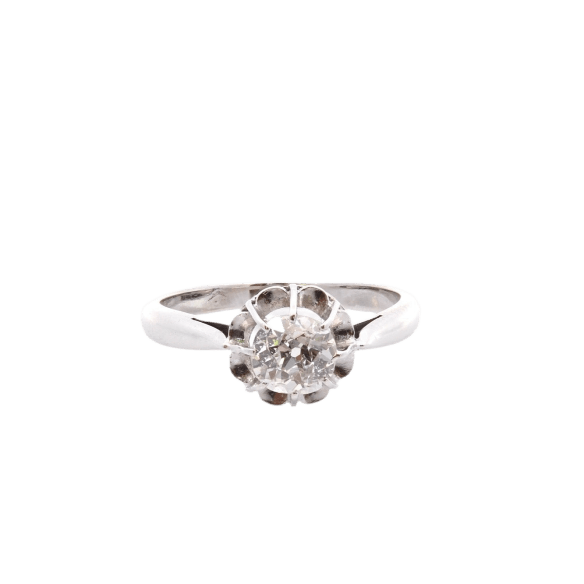Bague Solitaire en or blanc et diamant - Castafiore