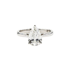 Bague Solitaire en or blanc et diamant - Castafiore