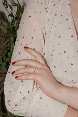 Bague Solitaire en or blanc et diamant - Castafiore