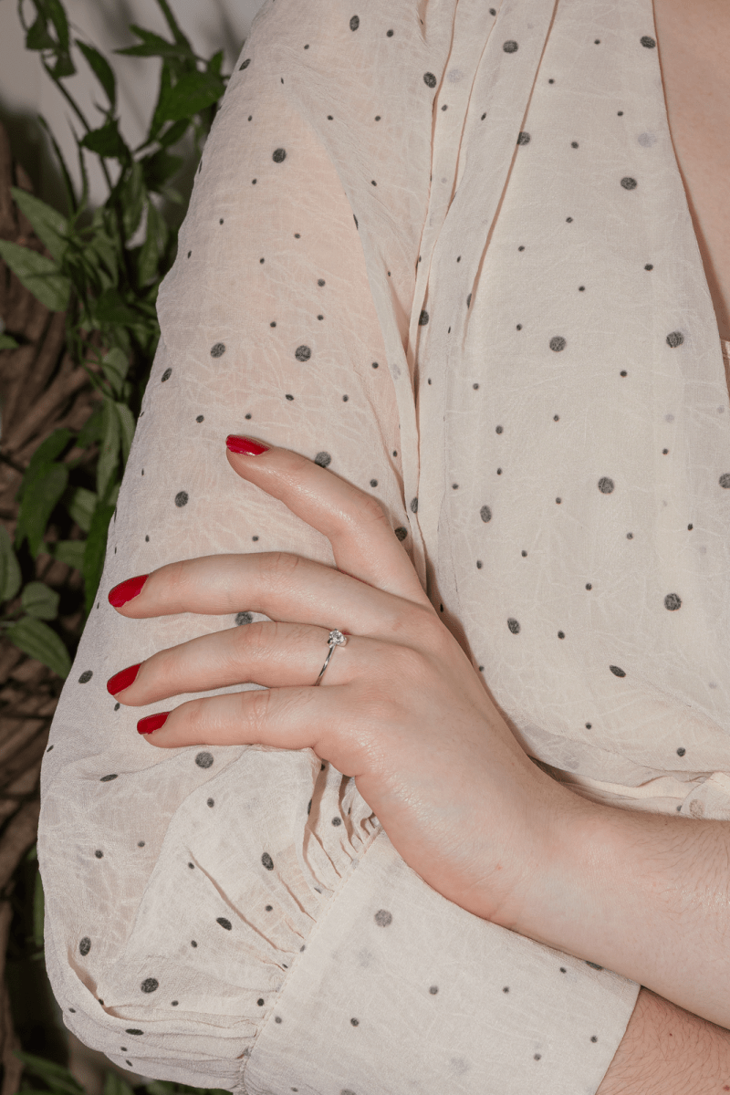 Bague Solitaire en or blanc et diamant - Castafiore