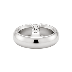 Bague Solitaire en or blanc et diamant - Castafiore