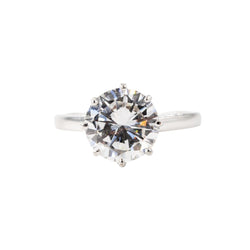 Bague Solitaire en or blanc et diamant - Castafiore