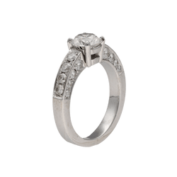 Bague Solitaire en or blanc et diamant - Castafiore