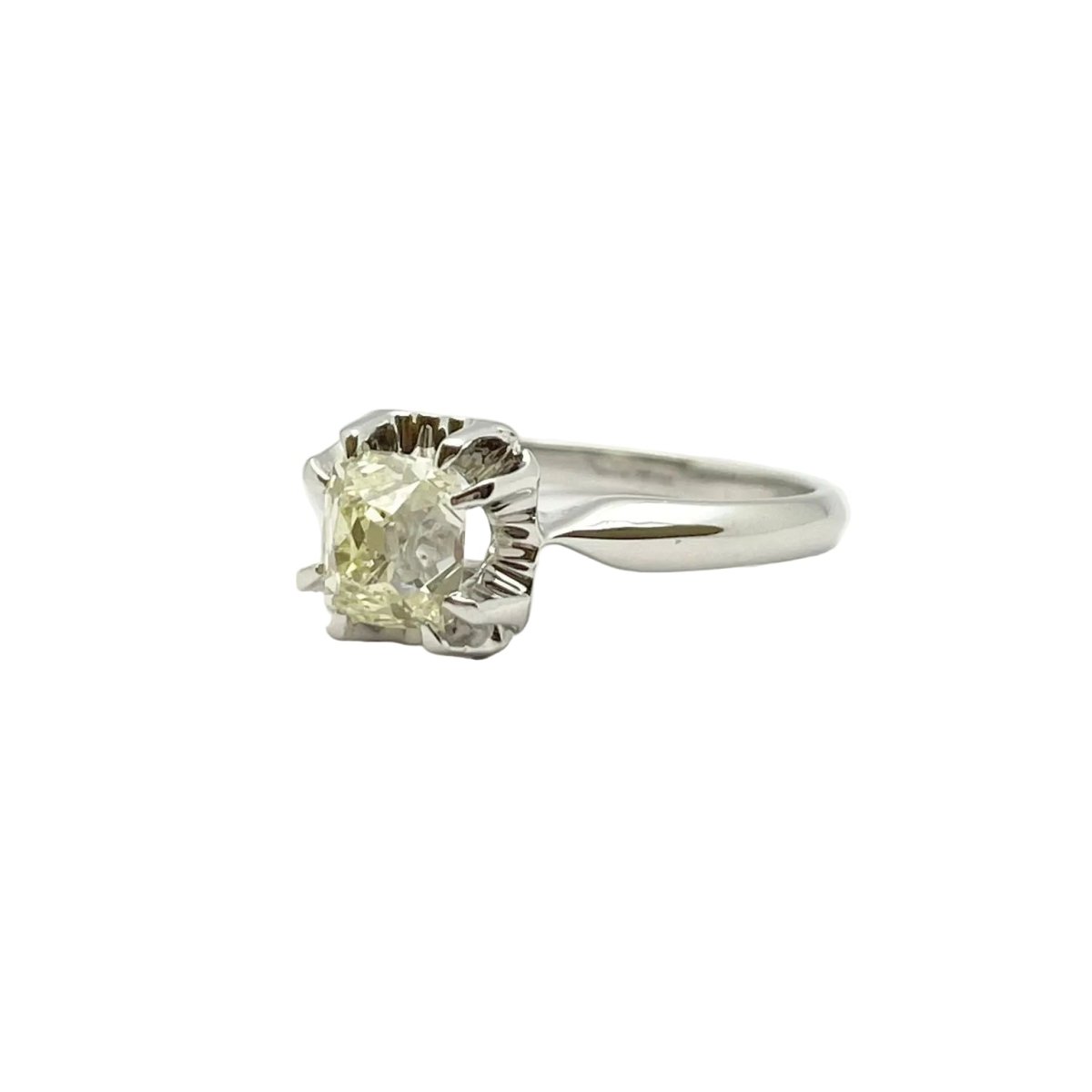 Bague Solitaire en or blanc et diamant - Castafiore