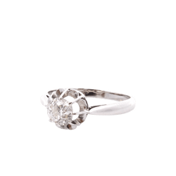 Bague Solitaire en or blanc et diamant - Castafiore