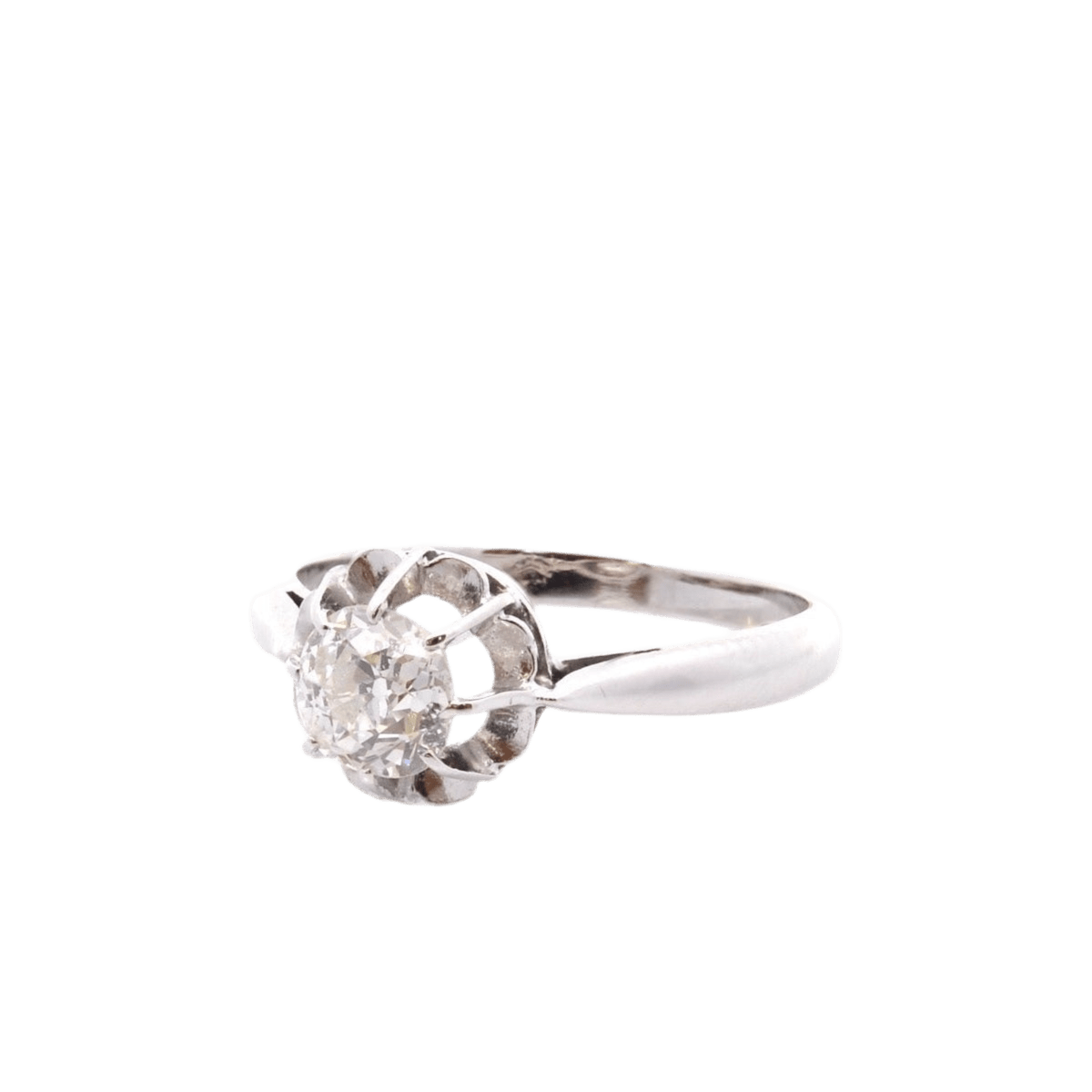 Bague Solitaire en or blanc et diamant - Castafiore