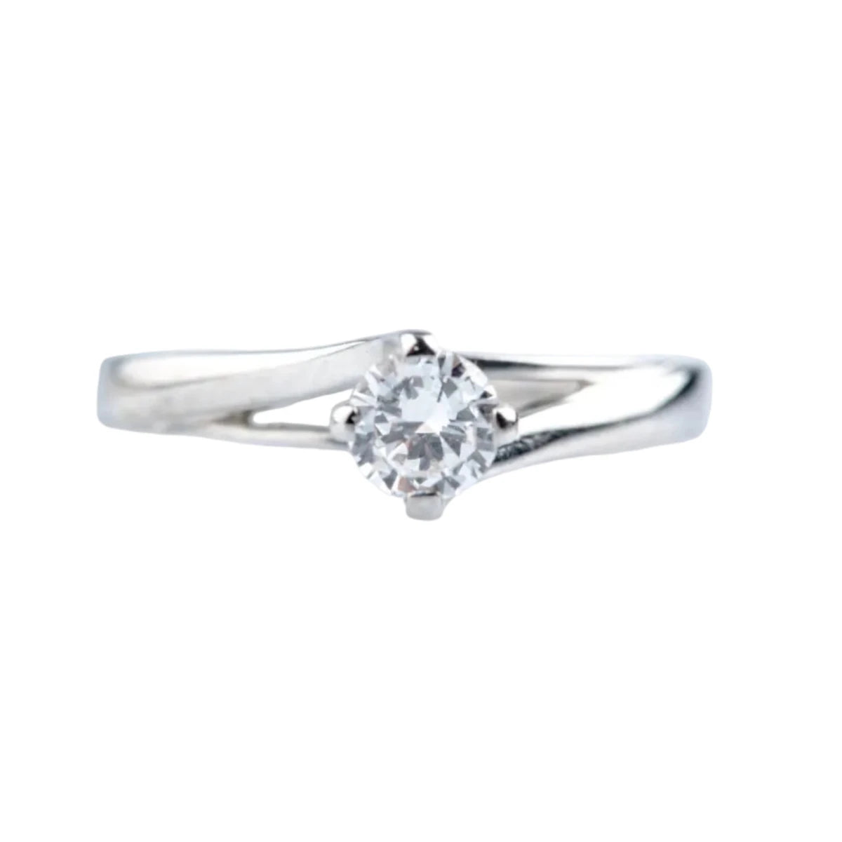 Bague Solitaire en or blanc et diamant - Castafiore