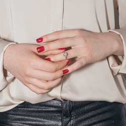 Bague Solitaire en or blanc et diamant - Castafiore