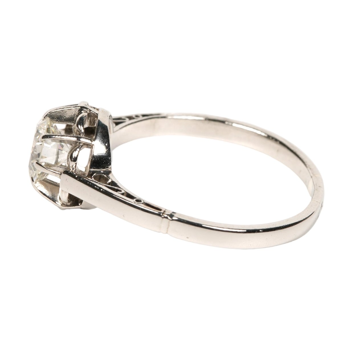 Bague Solitaire en or blanc et diamant - Castafiore