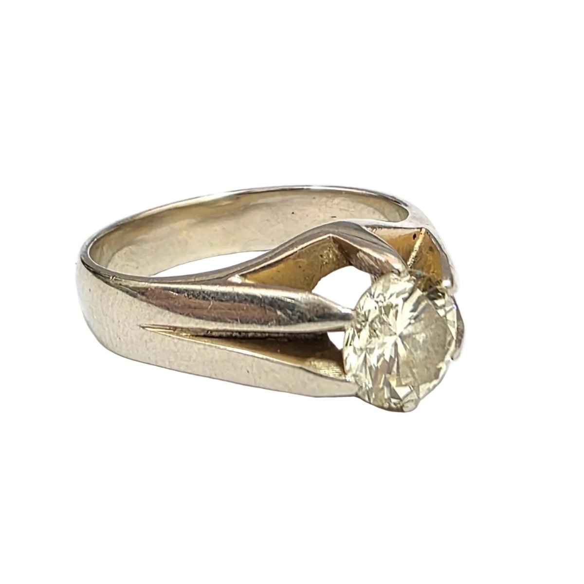 Bague Solitaire en or blanc et diamant - Castafiore