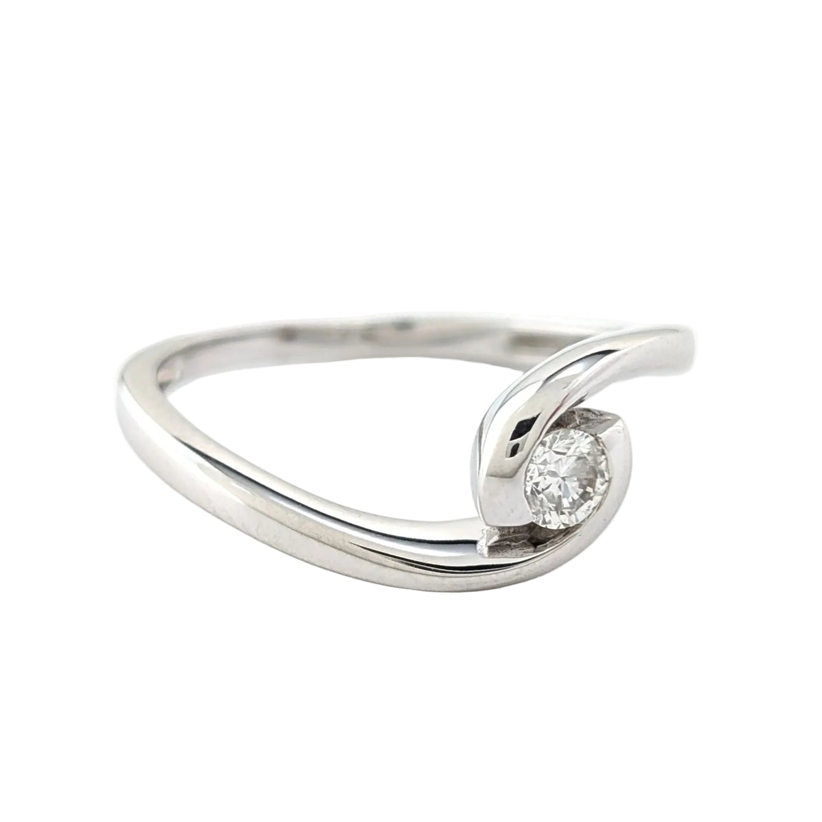 Bague Solitaire en or blanc et diamant - Castafiore