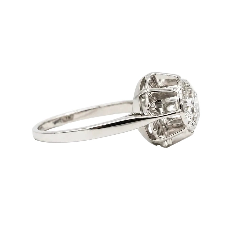 Bague Solitaire en or blanc et diamant - Castafiore