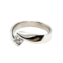 Ring White gold solitaire diamond