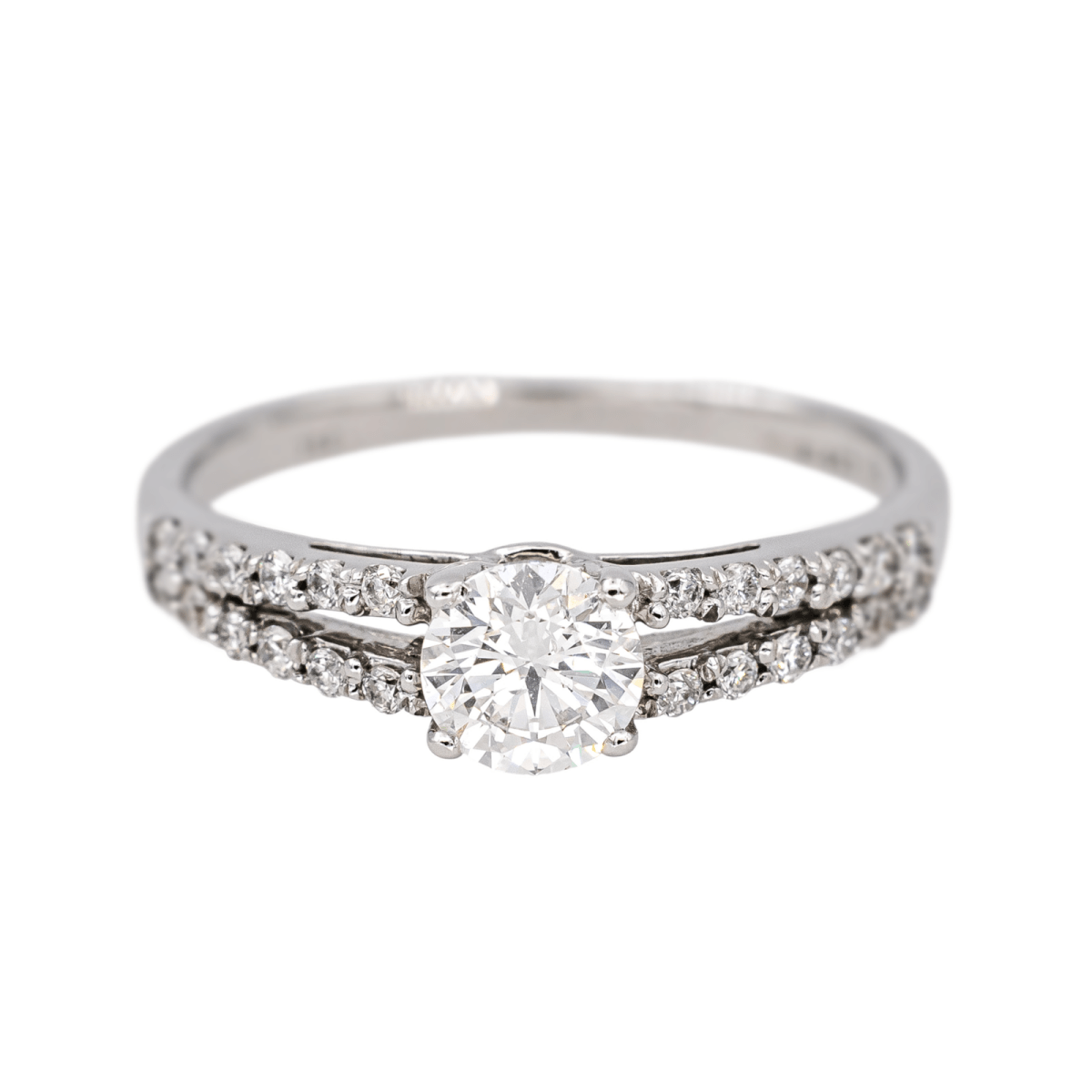 Bague Solitaire en or blanc et diamant - Castafiore