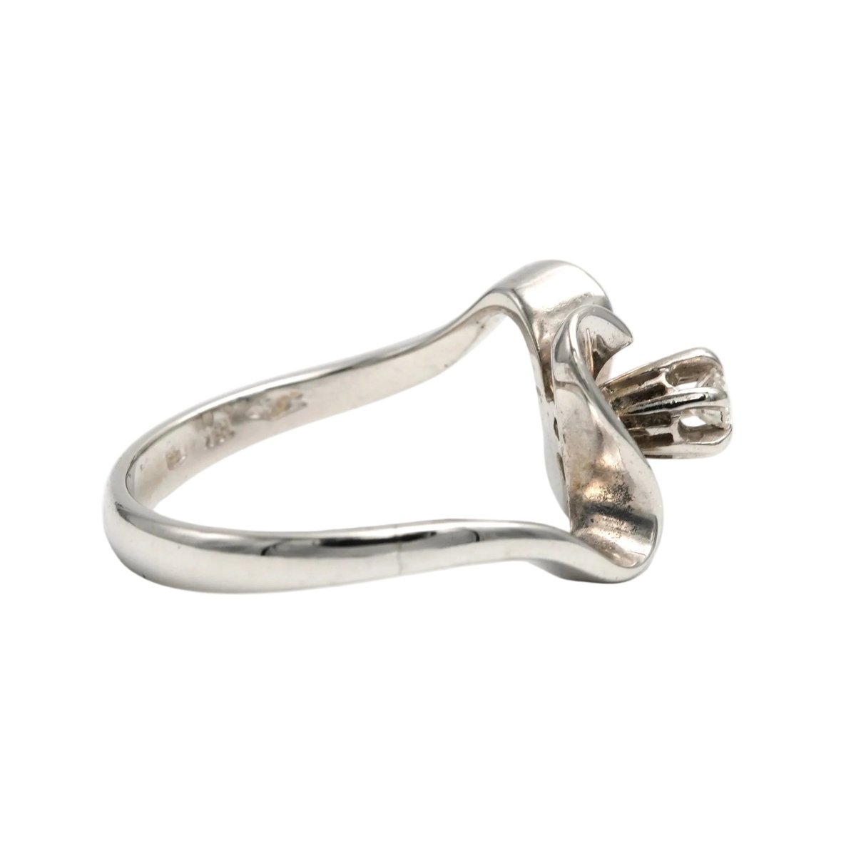 Bague Solitaire en or blanc et diamant - Castafiore