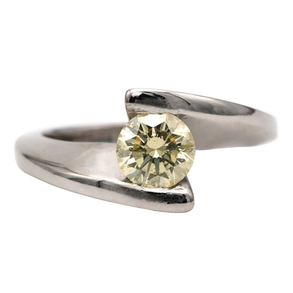 Ring Solitaire in white gold and diamond