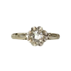 Bague Solitaire en or blanc et diamant - Castafiore