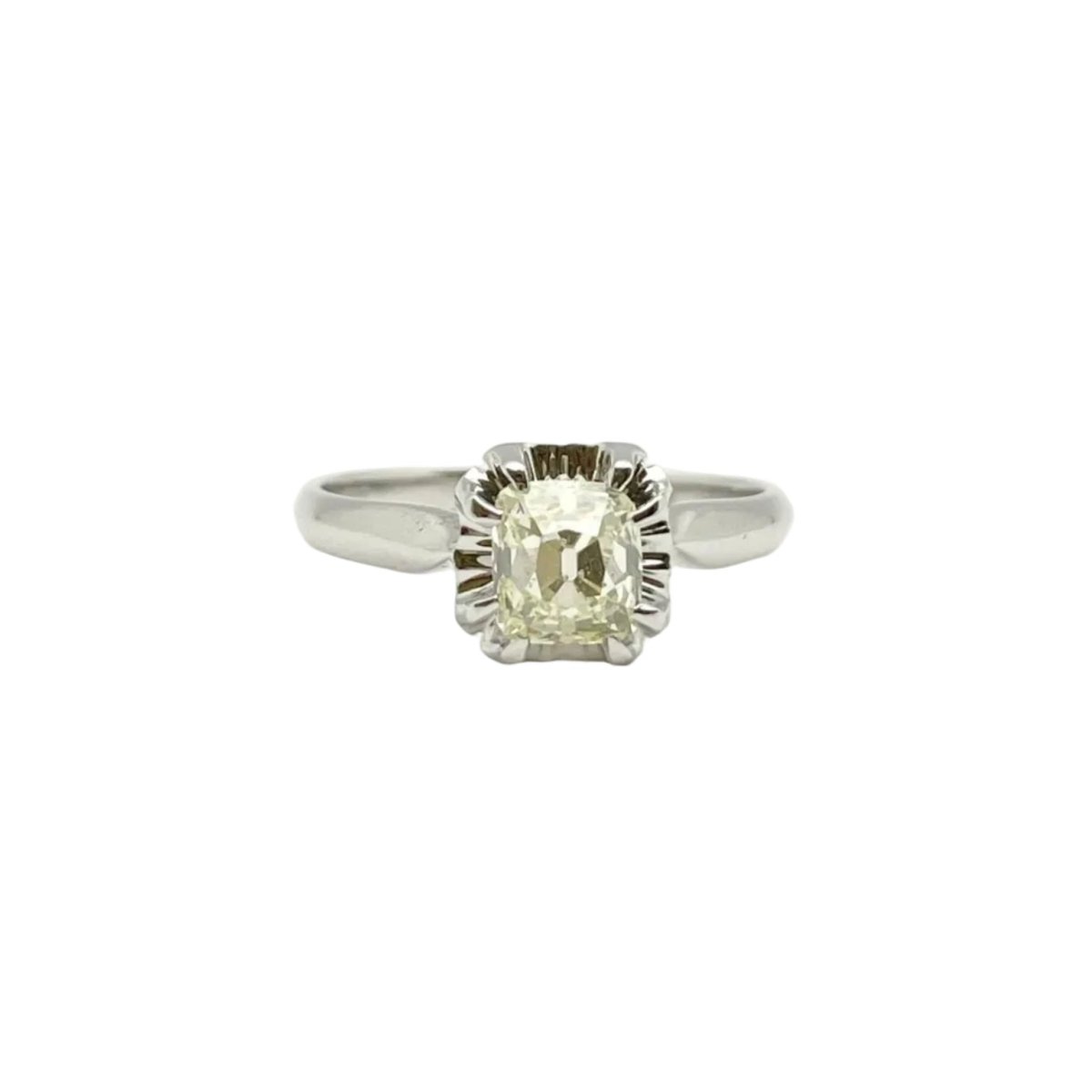 Bague Solitaire en or blanc et diamant - Castafiore