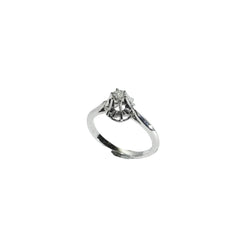Bague Solitaire en or blanc et diamant - Castafiore