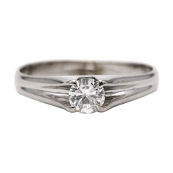 Bague Solitaire en or blanc et diamant - Castafiore