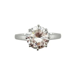 Bague Solitaire en or blanc et diamant - Castafiore