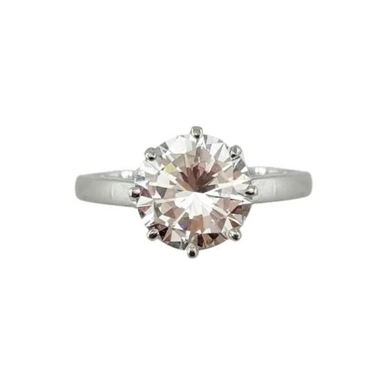 Bague Solitaire en or blanc et diamant - Castafiore