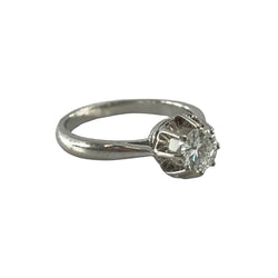 Bague Solitaire en or blanc et diamant - Castafiore
