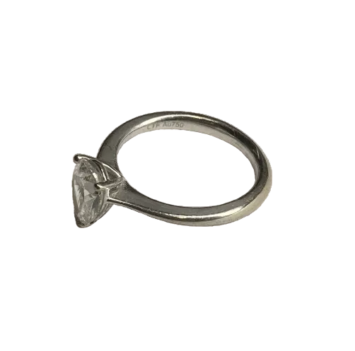 Bague Solitaire en or blanc et diamant - Castafiore