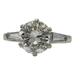 Bague solitaire en or blanc et diamant - Castafiore