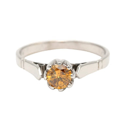 Bague Solitaire en or blanc et diamant - Castafiore