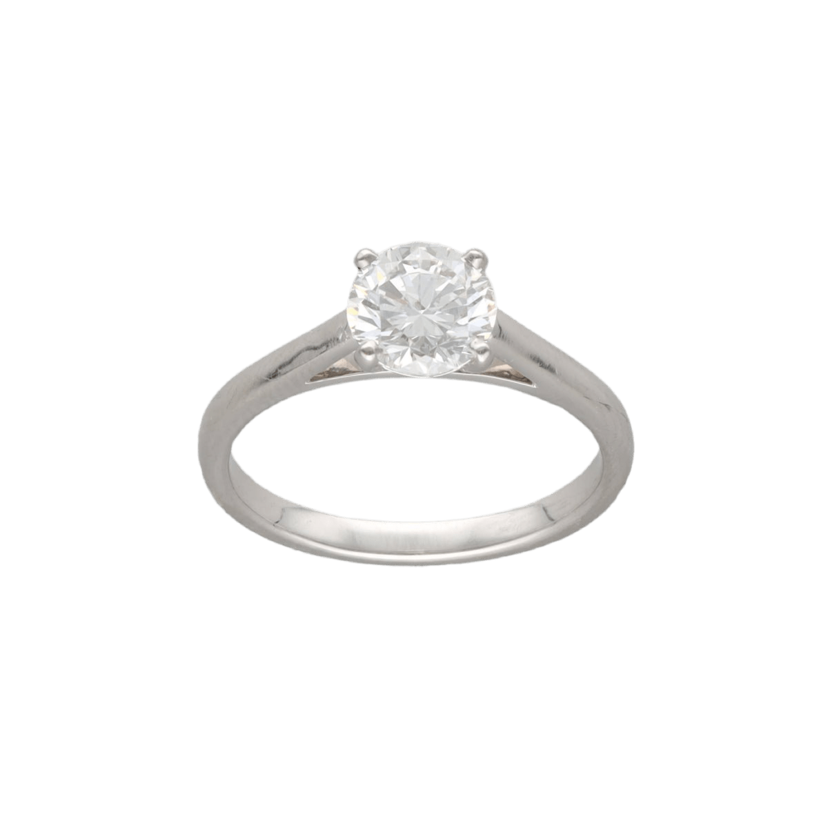 Bague Solitaire en or blanc et diamant - Castafiore