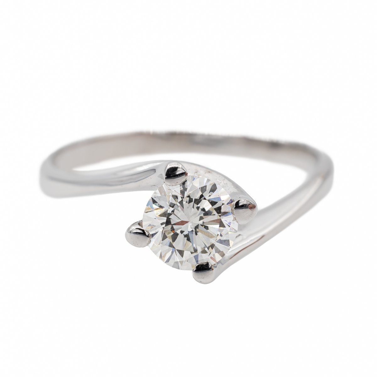 Bague Solitaire en or blanc et diamant - Castafiore